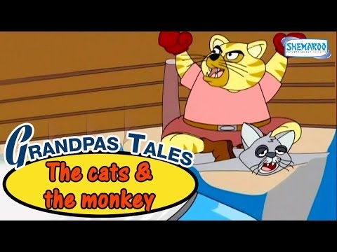 Grandpas Treasure Of Tales - The Cats And The Monkey - Funny Animated Story