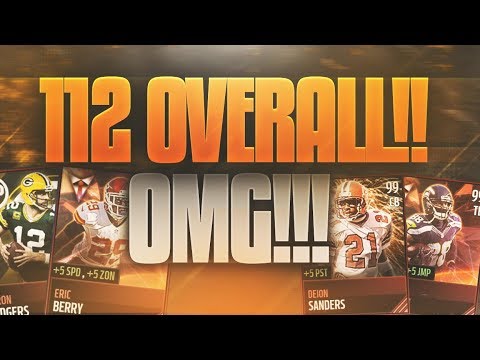 112 OVERALL!! OMFG! MOST GODLY TEAM POSSIBLE! Madden Mobile 17 Highest Overall EVER!