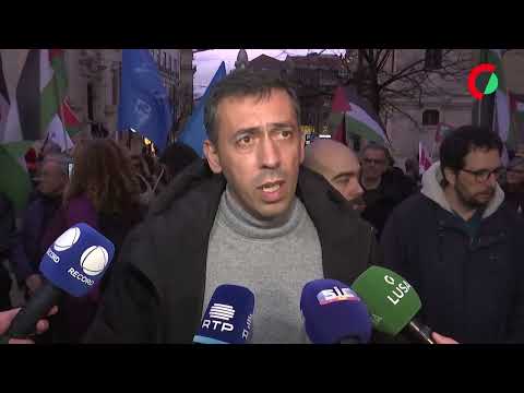 Centenas de pessoas no centro de Lisboa em solidariedade com o povo palestiniano