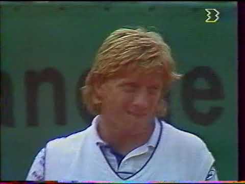 Henri Leconte vs. Boris Becker French Open 1988 4th round Part 1