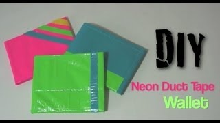 Neon Duct Tape Wallet DIY Tutorial
