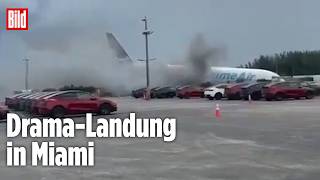 FLUGUNFALL IN FLORIDA: Amazon-Boeing schießt über Landebahn hinaus, fü
