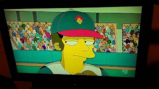 Scene on Simpson's where d Cubs win the world series