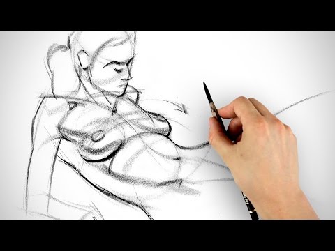How to Draw Breasts - Gesture Example 1