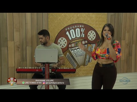 A cantora Rayanne Felipe se apresenta no Programa 100% Forró