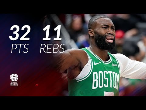 Jaylen Brown 32 pts 11 rebs vs Pistons 25/26 season