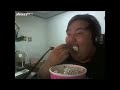 Asian Guy Eats Ice Cream And Gets Brain Freeze
