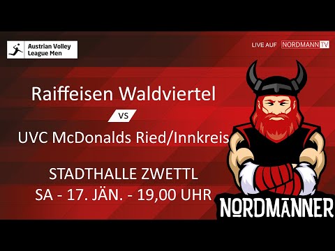Volley League Men Spiel zwischen URW Raiffeisen Waldviertel vs. UVC McDonalds Ried/Innkreis.