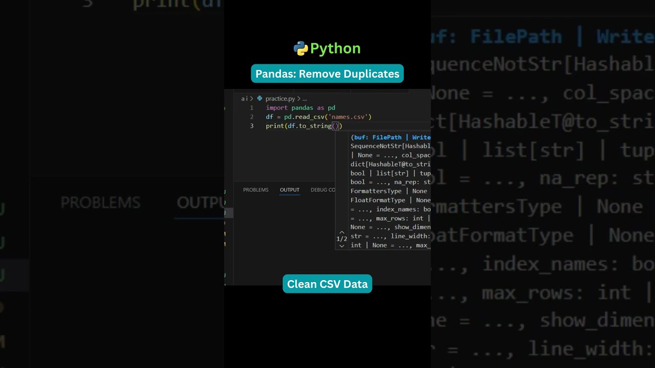 Remove Duplicates from CSV in Pandas | Python AI Data Hack