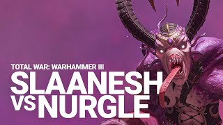 Slaanesh vs Nurgle Gameplay Battle | Total War: WARHAMMER III