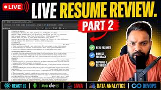 Resume Review for MERN, Java & Data Analytics | Real Resume Analysis & Job Tips 2026