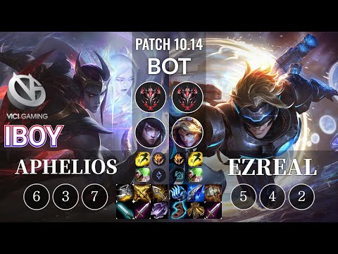 VG iBoy Aphelios vs Ezreal Bot - KR Patch 10.14