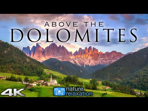 ABOVE THE DOLOMITES (4K) Italy 1 Hour Ambient Drone Film in 4K UHD + Calming Music for Stress Relief