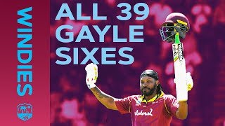 ALL 39 Gayle Sixes vs England  Windies Finest