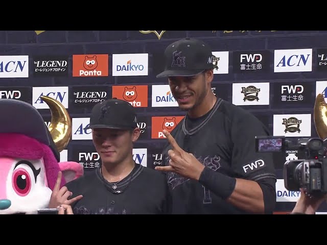 バファローズ・モヤ選手・山本投手ヒーローインタビュー 2019/8/3 B-L