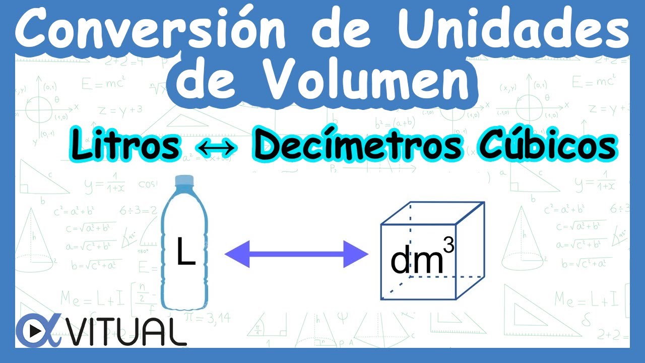 🧊 Conversión de Unidades de Volumen: Litros (L) a Decímetros Cúbicos (dm³)