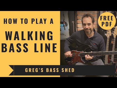How To Play a Walking Bass Line on the Bass Guitar (No.42)