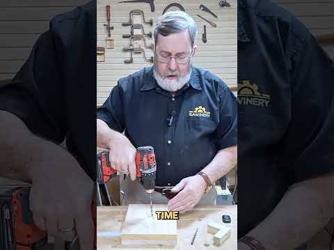 Easy hack for drilling perfectly straight holes every time. 🕳️💯 #DrillingHack #WoodworkingTip