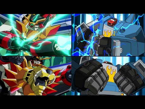 MEGAS XLR Combination Comparison (Mecha anime homage/reference showcase)