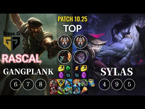 GEN Rascal Gangplank vs Sylas Top - KR Patch 10.25