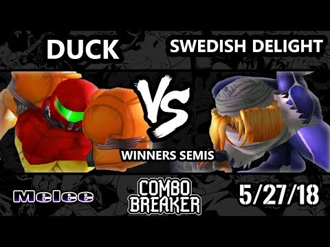 Combo Breaker 2018 Smash Melee - Duck (Samus) Vs. OG | Swedish Delight (Sheik) - SSBM Winners Semis