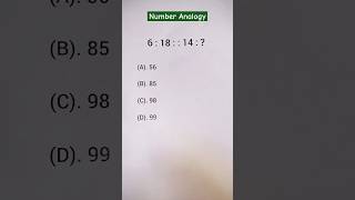 Number Analogy Important Question #maths #shortsfeed #shorts