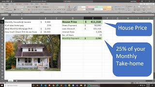 Use the Excel PV Function to Determine How Much House Can You Buy Based on Monthly Income