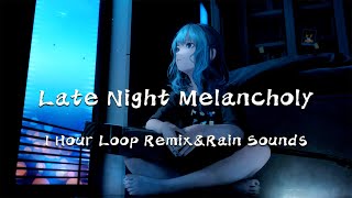 Download lagu EA7 | Late Night Melancholy Remix Rain Sounds - Rube Boy & White Cherry (1 hour Relaxing music loop) mp3