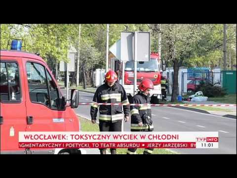 Włocławek: toksyczny wyciek w chłodni (TVP Info 24.04.2014)