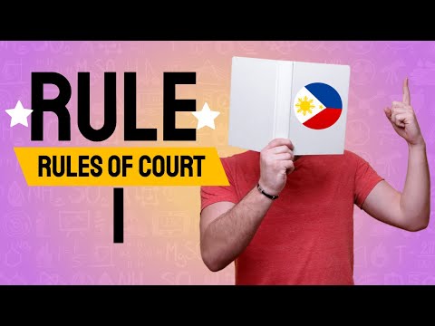 Rule 1 | Rules of Court | 2019 Amendments to the Rules of Civil Procedure | Law School Audio Codal