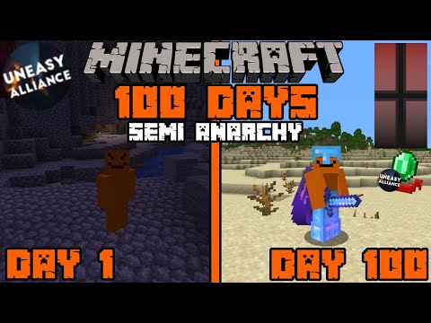I played 100 days in Semi-Anarchy Minecraft..