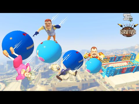 EN ZOR HAYATTA KALMA KAPIŞMASI 😱 GTA 5 Survivor Hello Neighbor - Scary Teacher - Dark Riddle