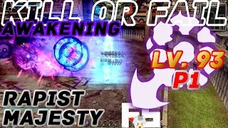 Dragon Nest PvP : Rapist Majesty v Crus Glad Raven Adept Awakening KOF Lv. 93 KDN Spec Mode.