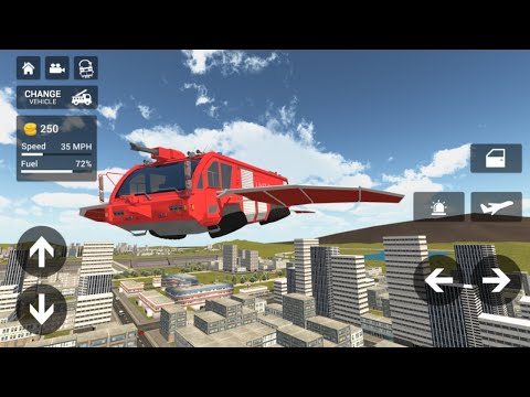 Flying Fire Truck Games - Fire Truck Simulator 2021 #4 - Android Gameplay HD