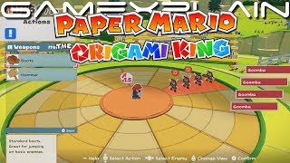 Paper Mario: The Origami King - ENGLISH Combat Gameplay (No Consumable Attacks?)