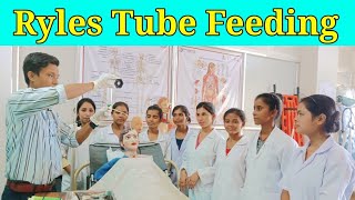 Nasogastric Tube Feeding | Ryles Tube Feeding Procedure | Clinical Demonstration | Health Sector