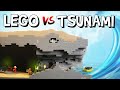 Tsunami Dam Breach Destruction Experiment. Wave Machine VS. LEGO City Flood Sea Cave