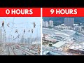 ULTIMATE Engineering How China Build A Train Station In 9 Hours China Incredible High Speed Rail