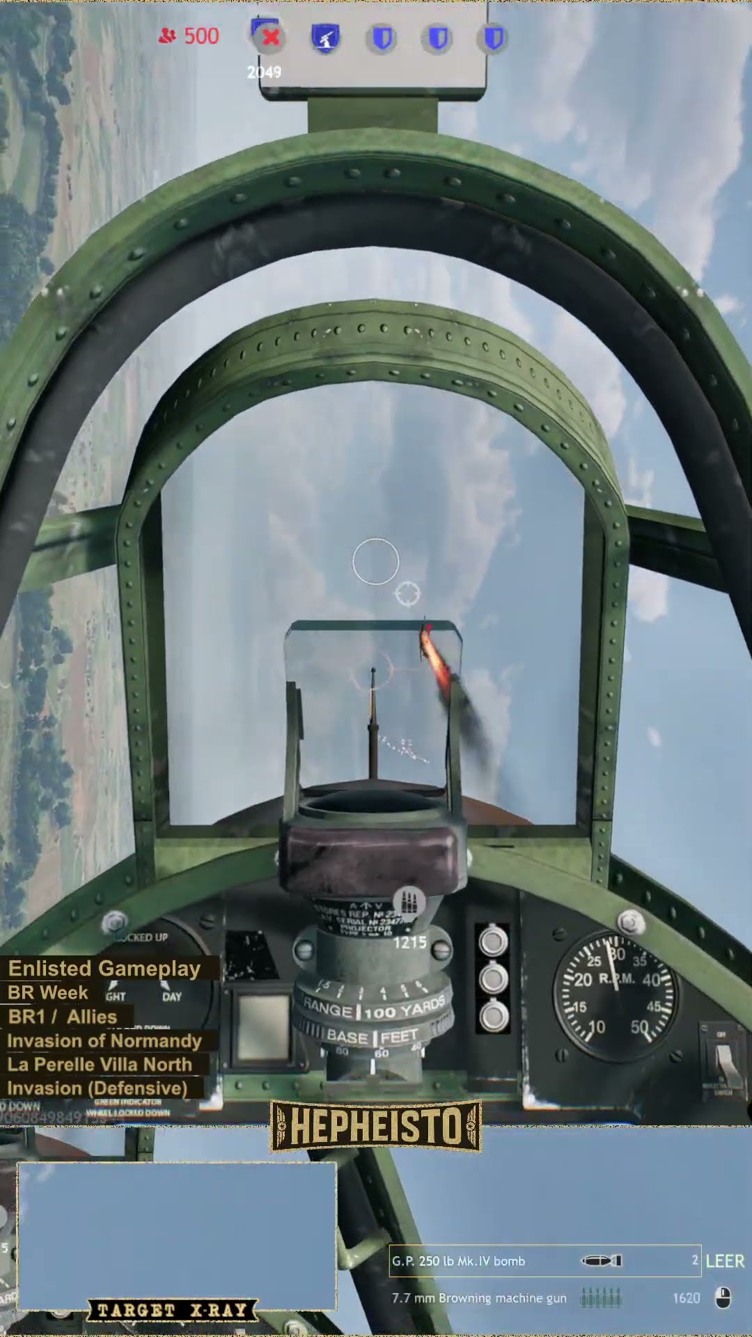 Pilot eliminates Plane Bf 109 E-7/U2 with 7.7mm MG
