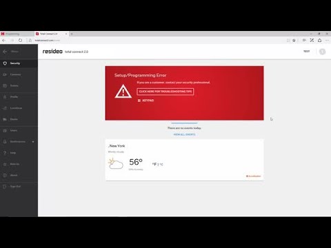 How to correct the Total Connect 2.0 setup/programming error for VISTA commercial panels - Resideo