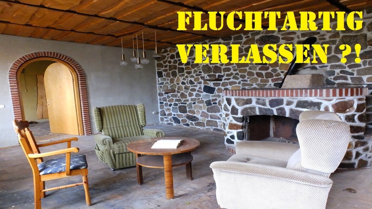 Lostplaces: Fluchtartig verlassen? / Möbliertes Waldhaus / Alles noch vorhanden