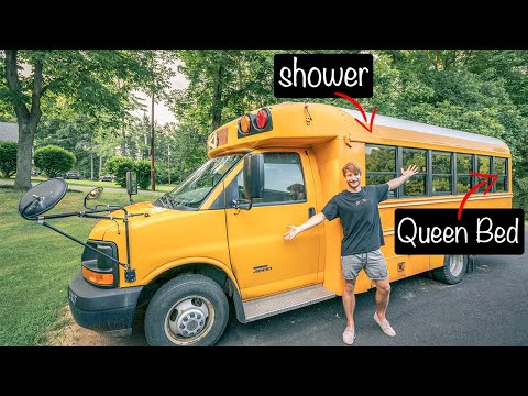 You Can Fit ALL of THAT in a Short Bus Tiny Home?? - Skoolie Build Ep. 5