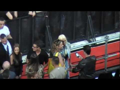 Donatella Versace and Dolce & Gabbana at Madonna Concert - Milan MDNA 2012
