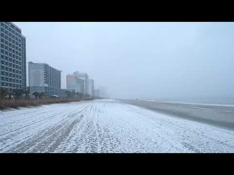 It Is Snowing In Myrtle Beach! A Short Film Clip On What Myrtle Beach Looks Like In A Mini Blizzard