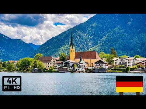 🇩🇪 Driving around Lake Tegernsee all the way to Munich | Stunning Bavarian Landscapes #4k