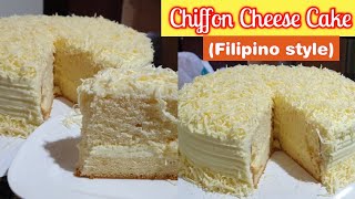 Pinoy Cheese cake | pinoy style cheese cake| chiffon Bacheesecake| Bake N Roll