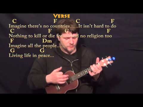 Imagine (John Lennon) Ukulele Cover Lesson in C with Chords/Lyrics