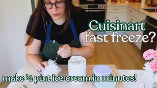 Cuisinart Fast Freeze Ice Cream Maker Review! Come Make Ice Cream With Me