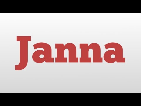 Janna meaning and pronunciation