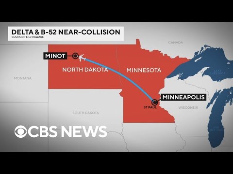 Pilot says he narrowly avoided collision with Air Force B-52 bomber